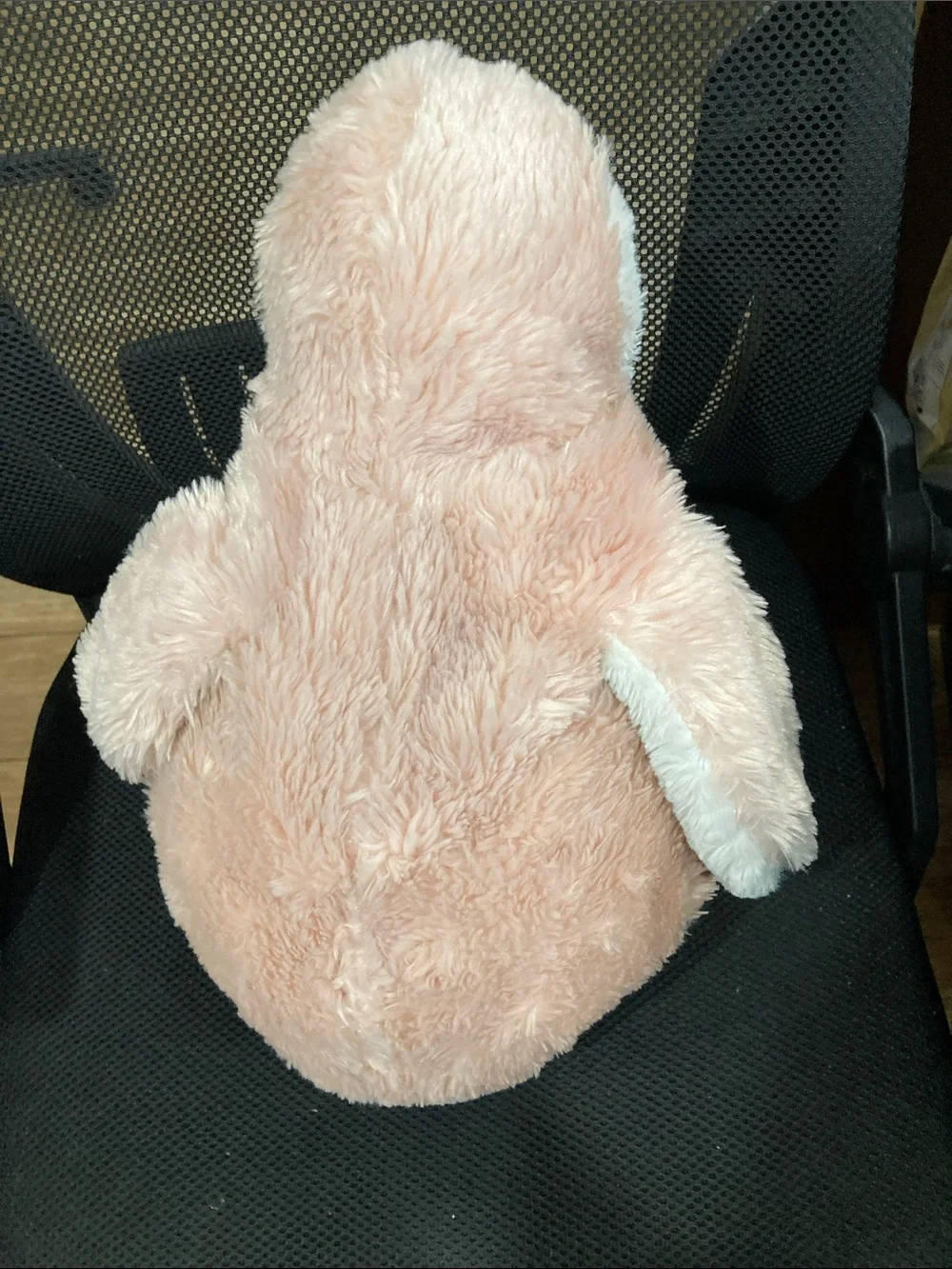 Pink & White Plush Penguin Pet Toy - Soft Small Pet Companion